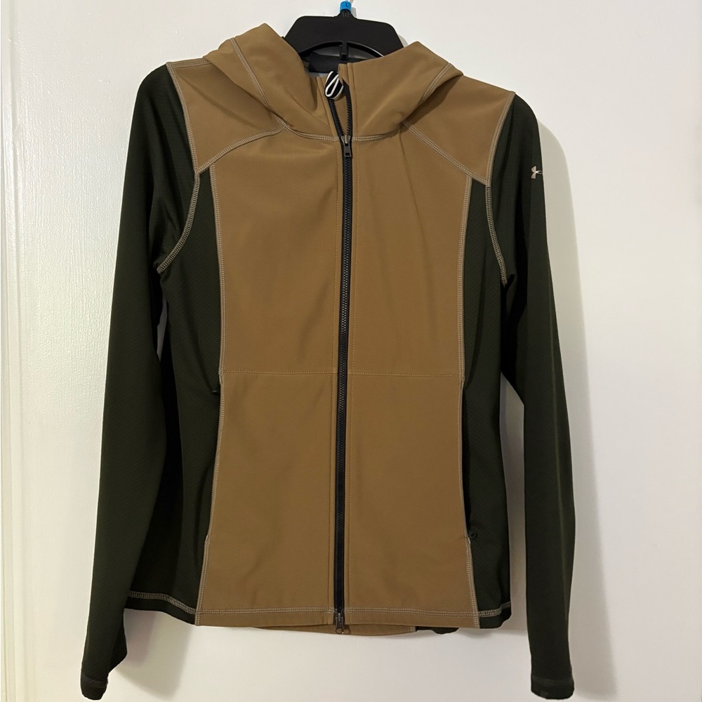 Under Armour tan and olive Full-Zip Jacket